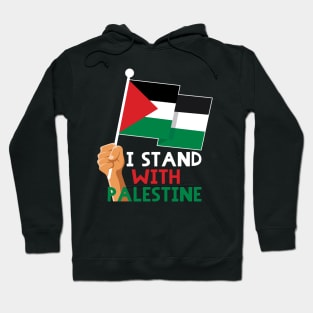 I Stand with Palestine - Free Palestine - I Love Palestine - Palestinian Resistance Solidarity Design -wht Hoodie